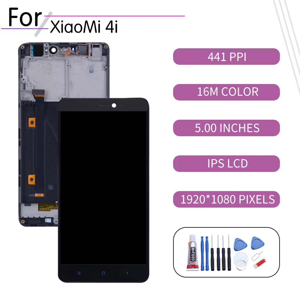 ЖК-дисплей 5 0 дюйма для Xiaomi Mi 4i сенсорный экран с дигитайзером в сборе Mi4i дисплей