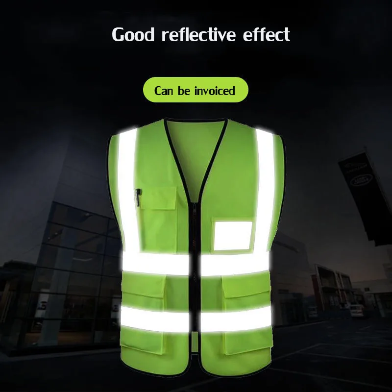 High Visibility Safety Vest Construction Safety Reflective Vest Night Riding Unisex Safety Reflective Vest Safety Workwear respirator for muriatic acid