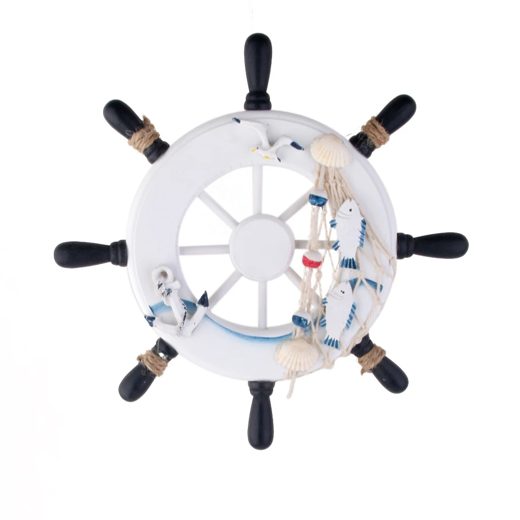9-inch Wooden Ship Wheel Wood Boat Steering Wheel Pirate Boat Nautical Fishing Ornaments 9-inch Wooden Ship Wheel Wood Boat Steering Wheel Pirate Boat Nautical Fishing Ornaments