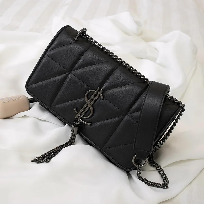 Bolsa Feminina Sac основной Femme сумки для женщин сумка на плечо с кисточкой и цепочкой модные сумки через плечо с ромбовидной решеткой