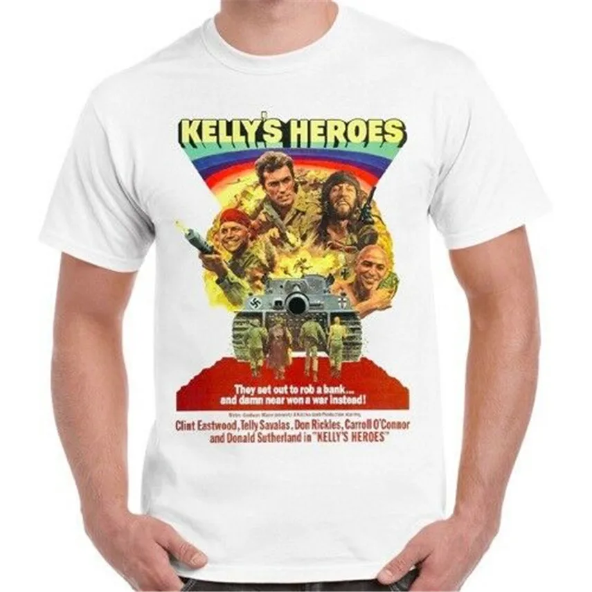 

Kelly's Heroes Clint Eastwood Oddball War Soldier Movie 70s Retro T Shirt Bodybuilding Tee Tshirt
