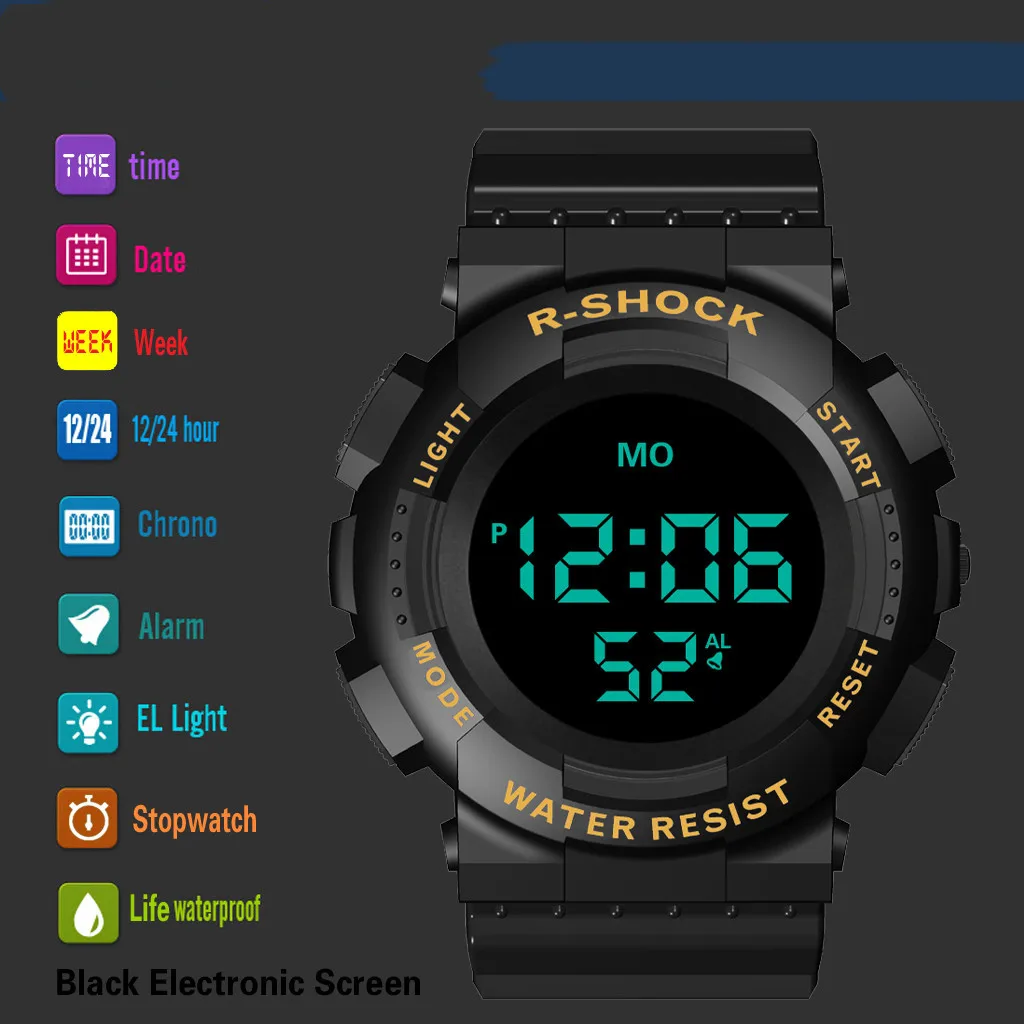 Электронные часы мужские s цифровой светодиодный часы мужские спортивные часы reloj deportivo hombre zegarki elektroniczne reloj Digital hombre saat