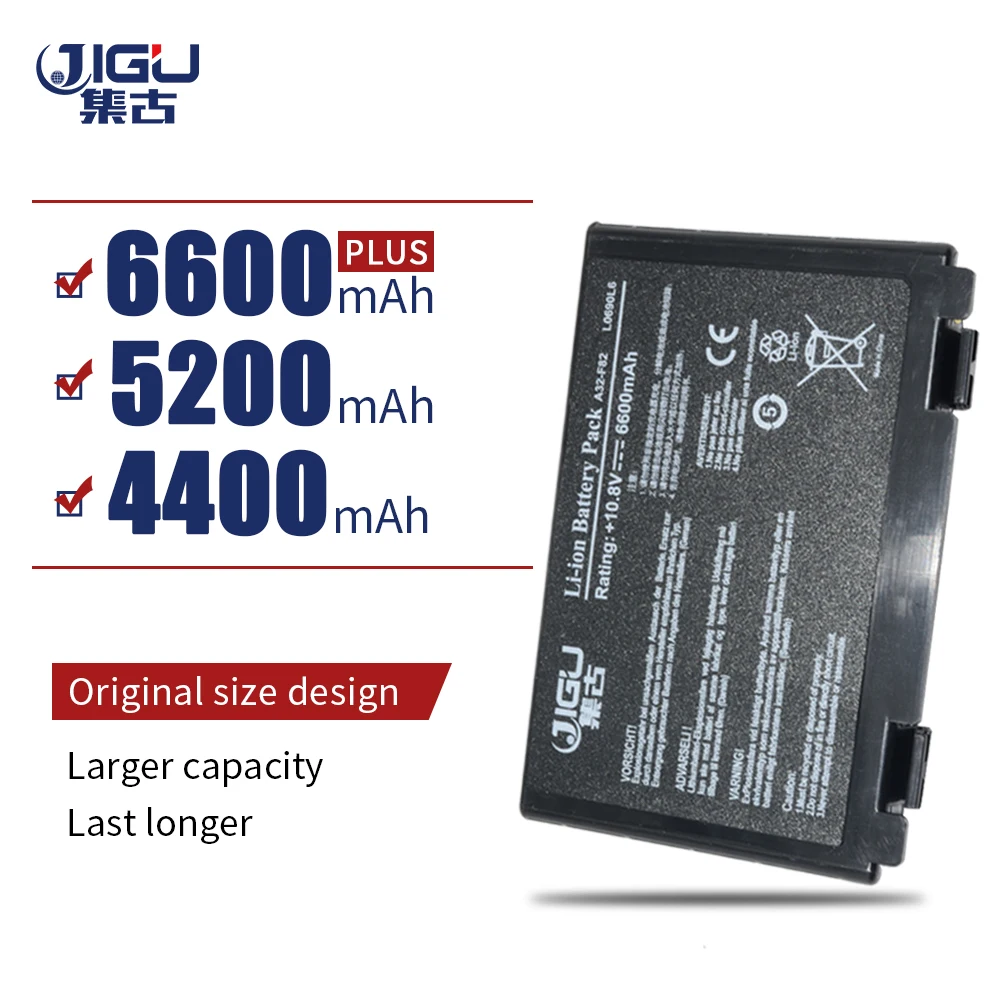 Аккумулятор для ноутбука JIGU Asus K40 K50 F83s X8D X5E K51 K60 K61 X5C X65 K40IN K70 P81 X5A X5J X5DIJ X70 X8A X8B X5D|laptop