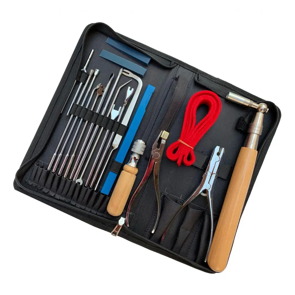 MagiDeal 19 Piano Repair Kits Wrench Hammer Screwdriver Tuning Accessories