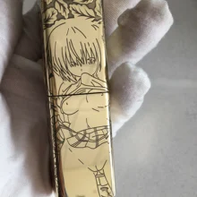 WZH 1918 Автоматическая Ручная Лазерная рельефная Гламурная латунная Зажигалка для девочек