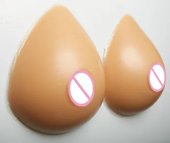 

1400g/pair Realistic Silicone Breast Forms Crossdresser Care Fake Breast Form Brown Breast