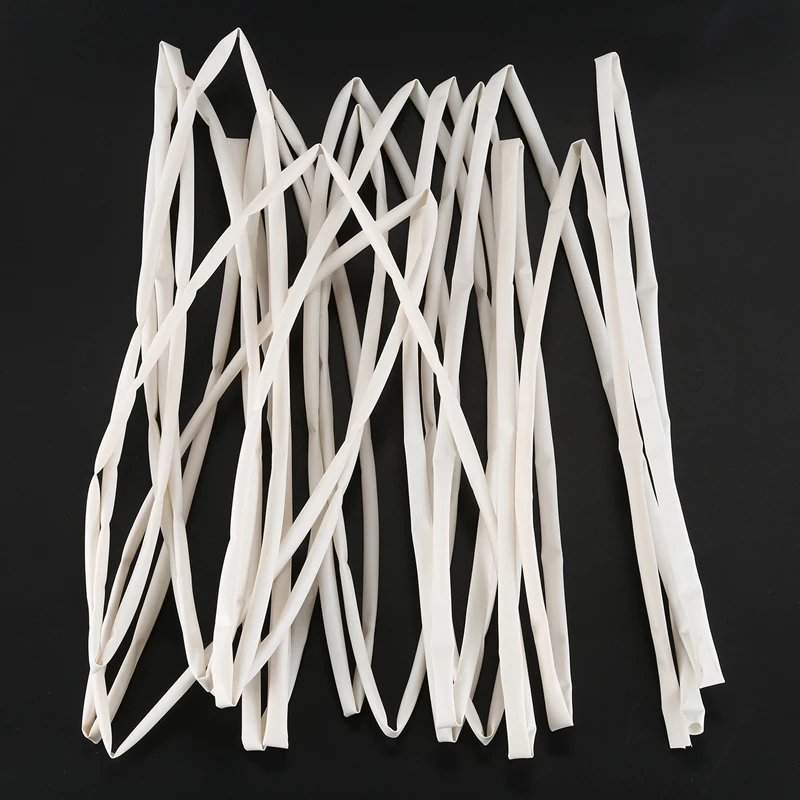 Ratio 2: 1 6mm OD White Polyolefin Heat Shrinkable Tube heat shrink tubing 32.8ft