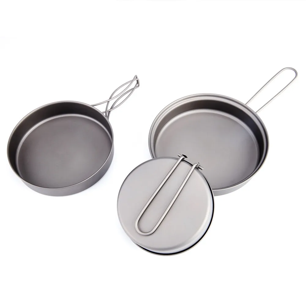 TOAKS Camping Fry Pan Titanium Pot Lid Ultralight Cooking Pan 11/13