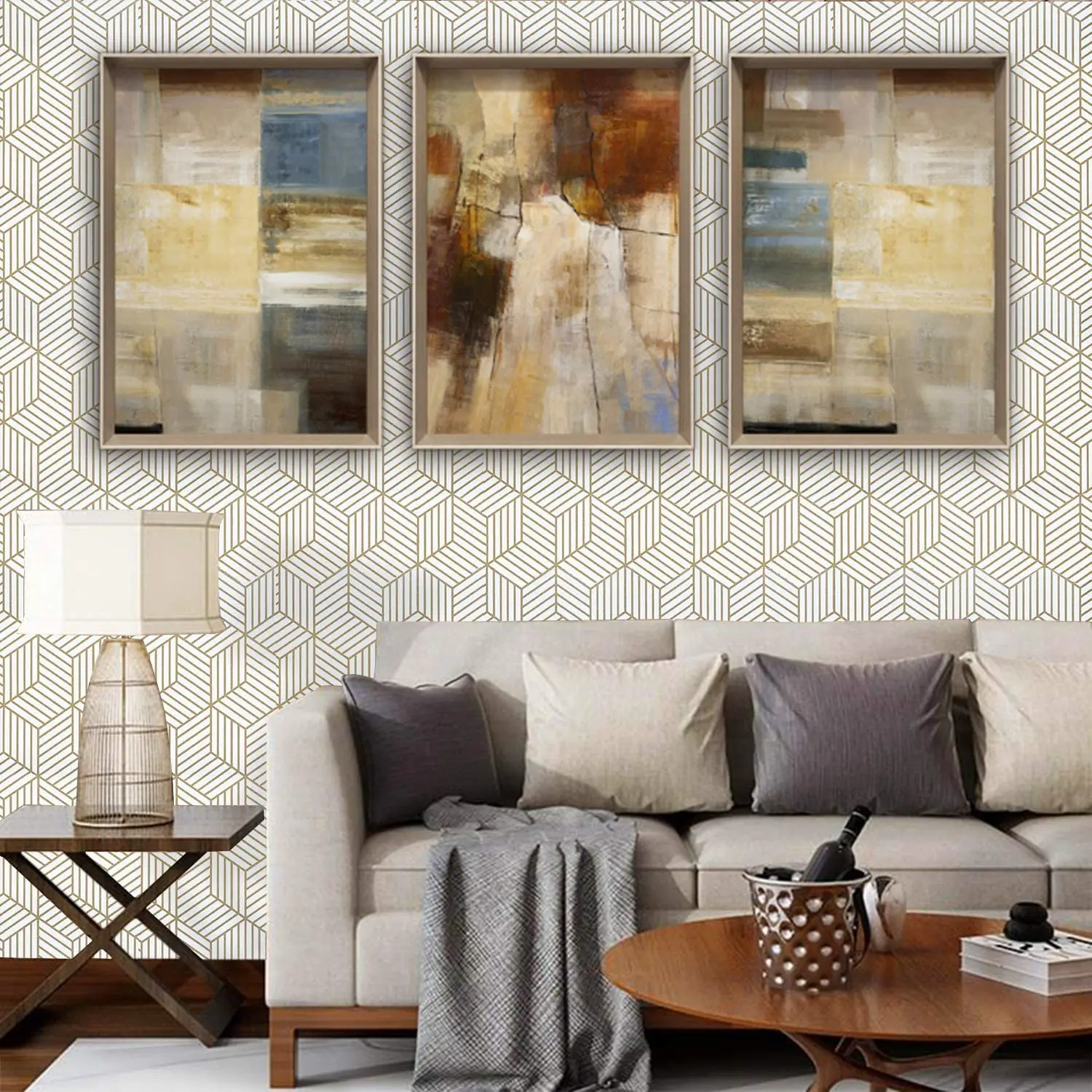 기하학적 육각형 껍질 및 스틱 벽지 이동식 자체 접착 벽지, 비닐 필름 선반 종이 및 서랍 라이너 롤, 가정용