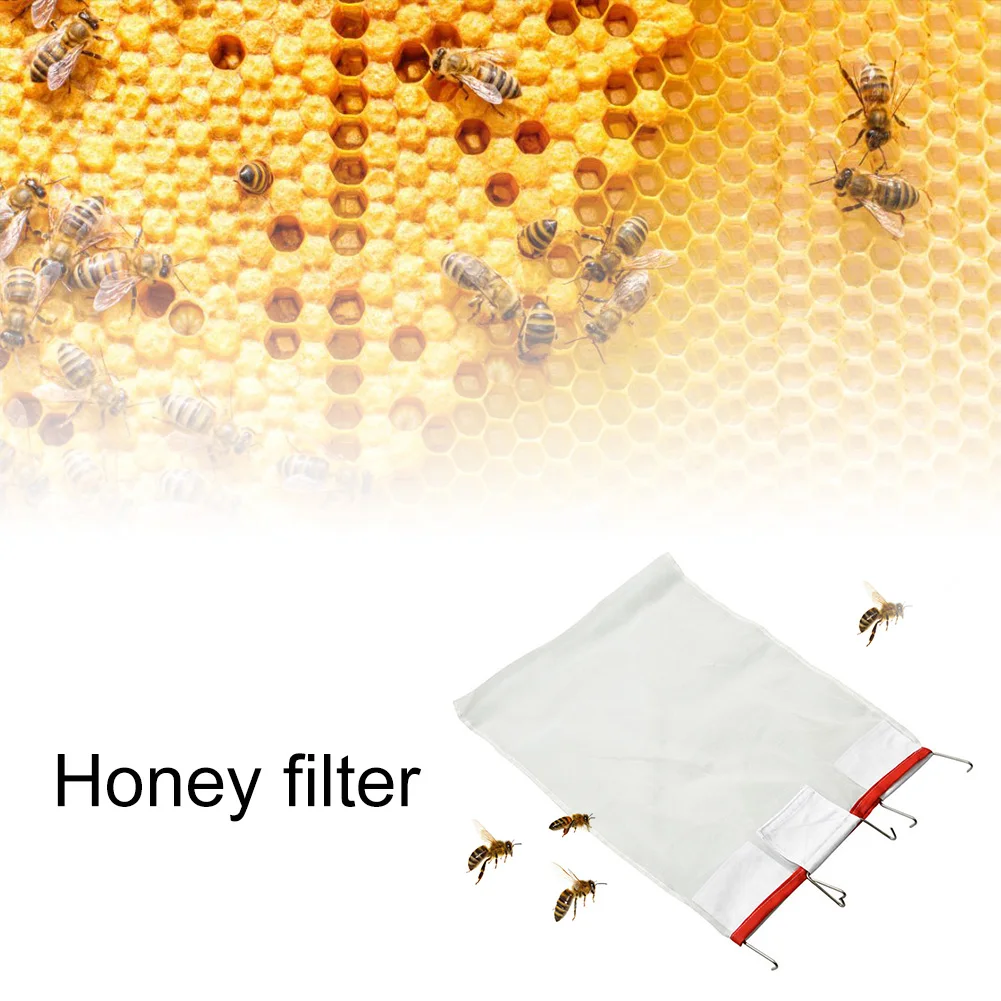 Beekeeping Tools Net with Hooks Honey Bee Filter Extractor Best Cappings Bag