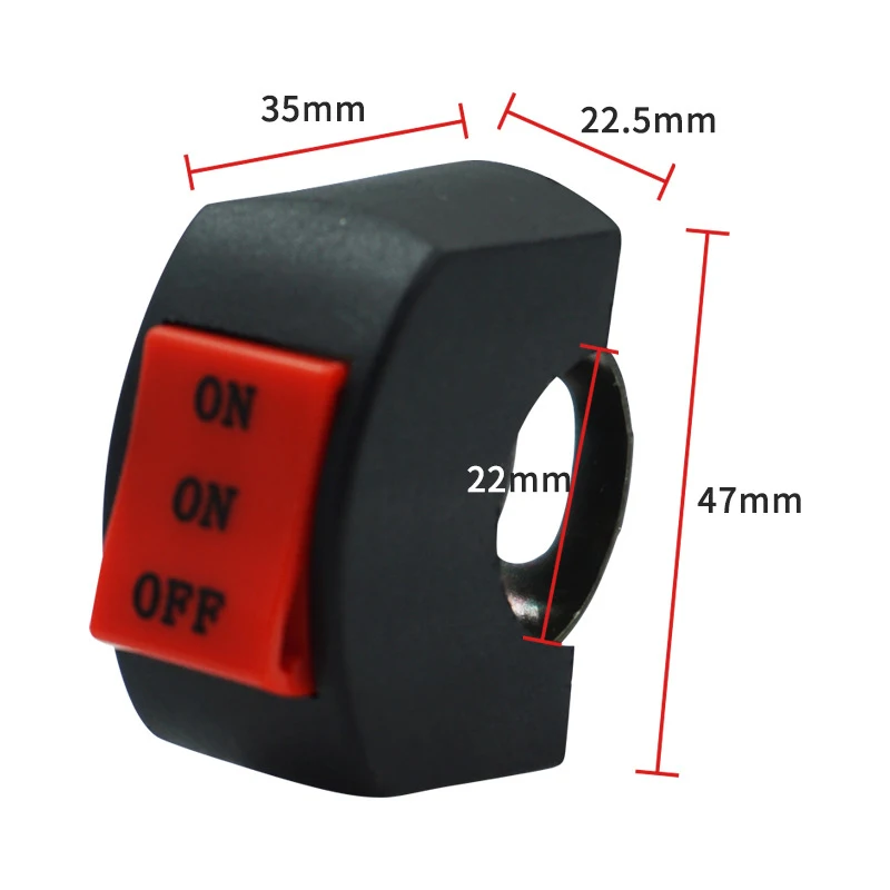 Motorcycle Handlebar Switch, Pack Of 2 Black Aluminum Alloy