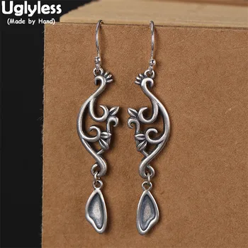 

Uglyless Abstract Peacock Phoenix Ethnic Vintage Earrings for Women Thai Silver 925 Silver Earrings Eastern Beauty Brincos Jewel