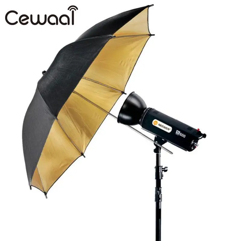 Cewaal аксессуары для фотосъемки отражатель 3" /83 см фотостудия Черное золото освещение отраженным светом зонтик для Studi