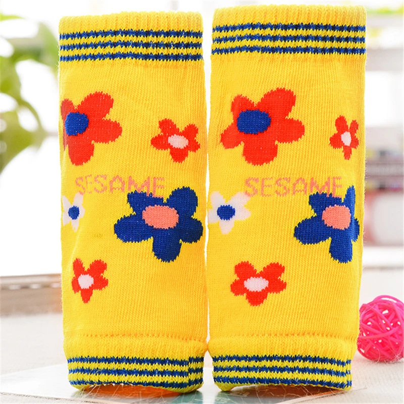 1 Pair Baby Toddler Leg Warmers Safety Crawling Elbow Cushion Infants Cartoon Knee Pads Protector Kids Cotton Sleeve D0240