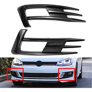 

ABS Car Front Fog Lamp Eyebrow Wind Knife Cover Trim For Golf MK7 2014-2017 Fog Light Eyebrow Eye Lid