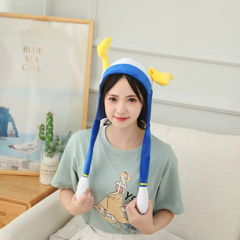 

New Arrival Cartoon Cute Duck Goose plush Hat Cosplay Cap Plush Toy Doll Fancy Boy Girl Photo Props Christmas Gift
