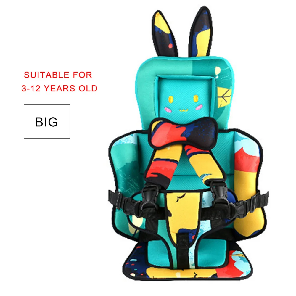 Мультяшное детское сиденье для малыша, портативное регулируемое защитное детское кресло, простая детская подушка, дорожный ремень, подушка, детское кресло-переноска - Цвет: PJ4063D