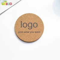 1 piece/lot Natural Cork Coaster Heat Resistant Custom Printing Cup Mug Mat Coffee Tea Hot Drink Placemat for Dining Table