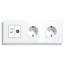 BSEED ЕС двойная розетка с ТВ ПК Розетка