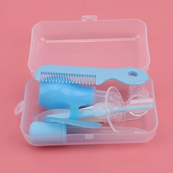 

Baby Health Care Tool Kit Newborn Baby Medicine Feeder Nose Cleaner Tool Silicone Portable Hair Brush Comb Safety Care Set