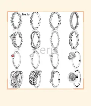 

2019 New Fashion 100% 925 Sterling Silver CZ Alluring Glory And Marquise Cut Ring Elegant Female Original Jewelry Best Gift