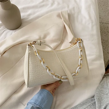 

Women Luxury Designer Small Handbags 2020 Simple Shoulder Bag Small Chain Leather Fashion Bags for Women Tote Purses Sac A Main