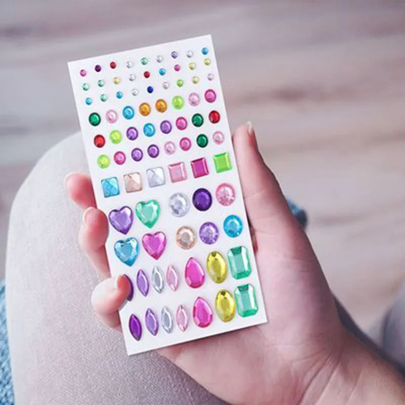 81 шт Ассорти размер самоклеющиеся стразы наклейки Bling Craft Jewels Crystal Gem для телефона
