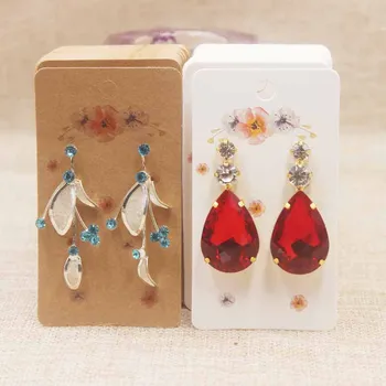 

2019 Mulit styles flower print earring tag white/kraft Marbel design earring tag DIy Thank you love earring display tag 100pc