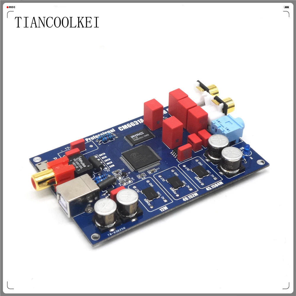 TIANCOOLKEI CM6631 цифрового интерфейса 32/24Bit 192 K ПК ЦАП звуковая карта USB I2S/SPDIF коаксиальный Выход HiFi декодер звукового сигнала