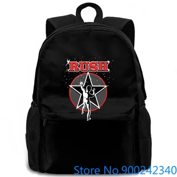 

Official Rush Red 2112 Star Moving Pictures Metalic Rock Band Album women men backpack laptop travel school adult