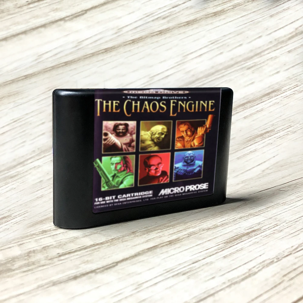The Chaos Engine - EUR Label Flashkit MD Electroless Gold PCB Card for Sega Genesis Megadrive Video Game Console | Электроника