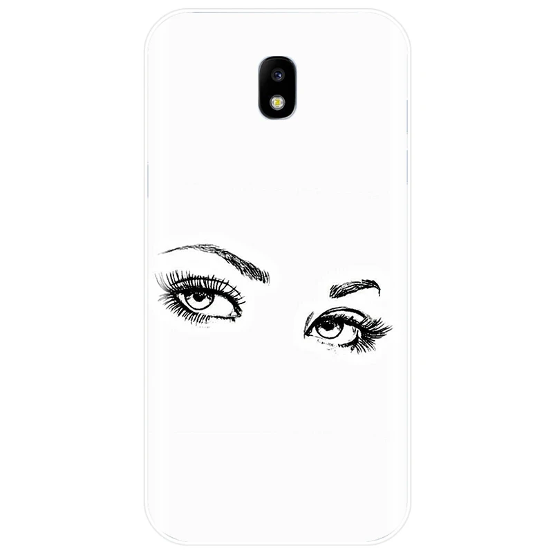 Чехол для телефона из ТПУ с рисунком ресниц и бровей Samsung Galaxy J4 J5 J6 J8 2018 J3 J7 2017 J7MAX 2016