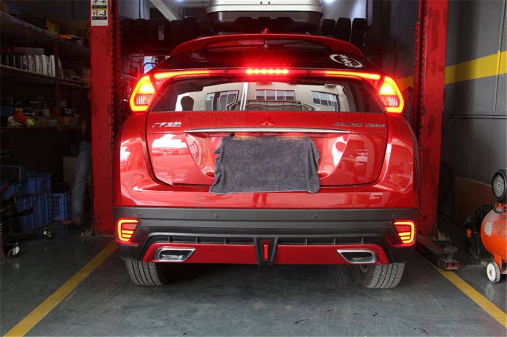 2 шт. для Mitsubishi Eclipse Cross Многофункциональный Светодиодный отражатель заднего бампера лампа тормоза+ сигнал поворота+ Обратный Свет