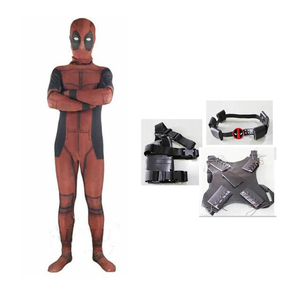 5 шт. детские костюмы Дэдпула для взрослых с маской супергерой косплей Доставка в