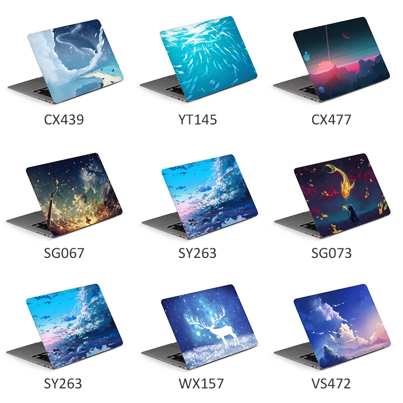 DIY Skin Watercolor Laptop Sticker Laptop Skin 12/13/14/15/17 inch for MacBook Dell HP Lenovo etc Decorat