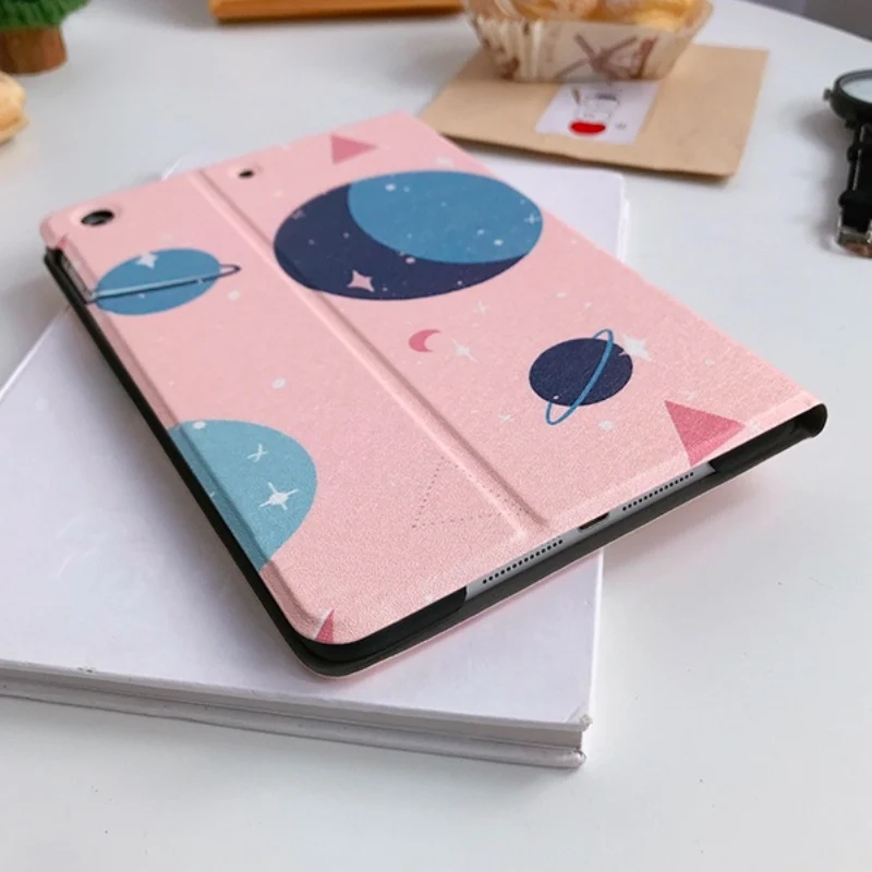 Автоматический будильник смарт-чехол с подставкой для Планшеты ipad Mini1 на возраст 2, 3, 4, 5, ipad air 2 3 pro 10,5 Мультфильм защитный чехол для ipad 2, 3, 4 18 9,7