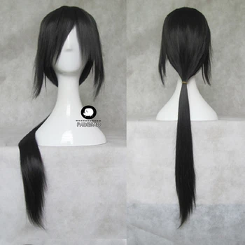 

80cm Long Synthetic Cosplay Wig Skunks Aph Black Naruto APH Yao Uchiha Itachi Costume Wigs
