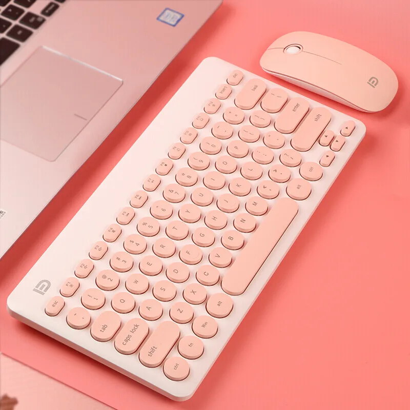

Fuld Wireless Keyboard And Mouse Set Office Business Laptop Desktop PC Girl'S Cute Mouse And Keyboard Thin Mute