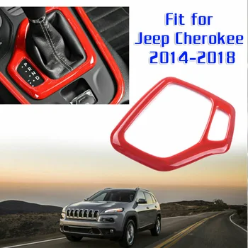 

Red Gear Frame Cover Trim Premium Durable Plastic Material Car Interior Accessory For Jeep Cherokee 2014-2018