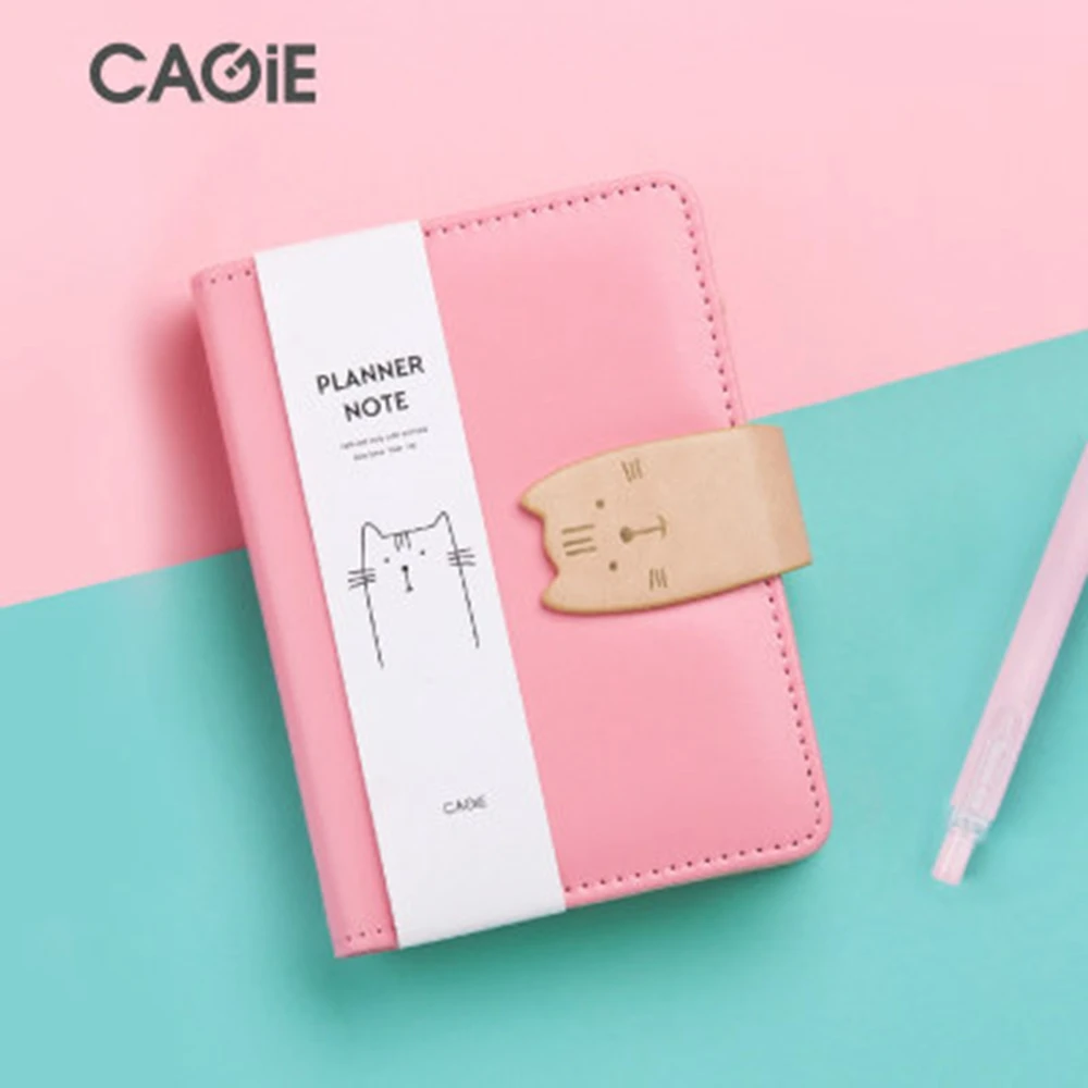 Kawaii Diary Planner A6 Binder Cat Leather Journals Travelers Notebook For Girls Filofax Agenda Dividers Journal Intime Kawaii Diary Planner A6 Binder Cat Leather Journals Travelers Notebook For Girls Filofax Agenda Dividers Journal Intime