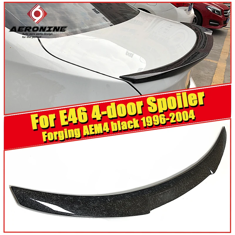

E46 4 Door Sedan M4 Style Rear Trunk Spoiler Wings Forging Carbon Fiber For BMW 3 Series 318i 320i 325i Tail Spoiler Wing 96-04