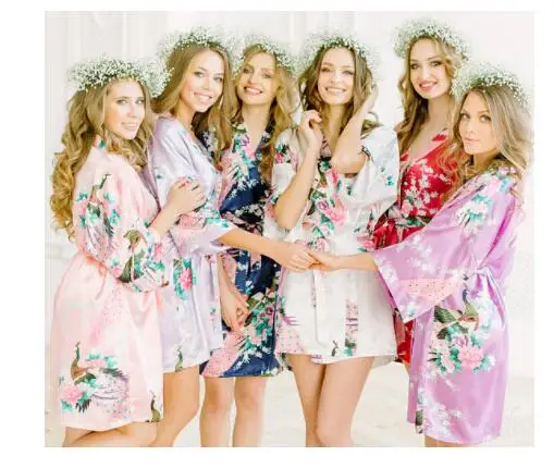 Сексуальная свадебная одежда невесты, халат серого цвета, женское кимоно, банное платье большого размера, пижама размера XXXL, пеньюар с цветочным принтом, вечерние подарки