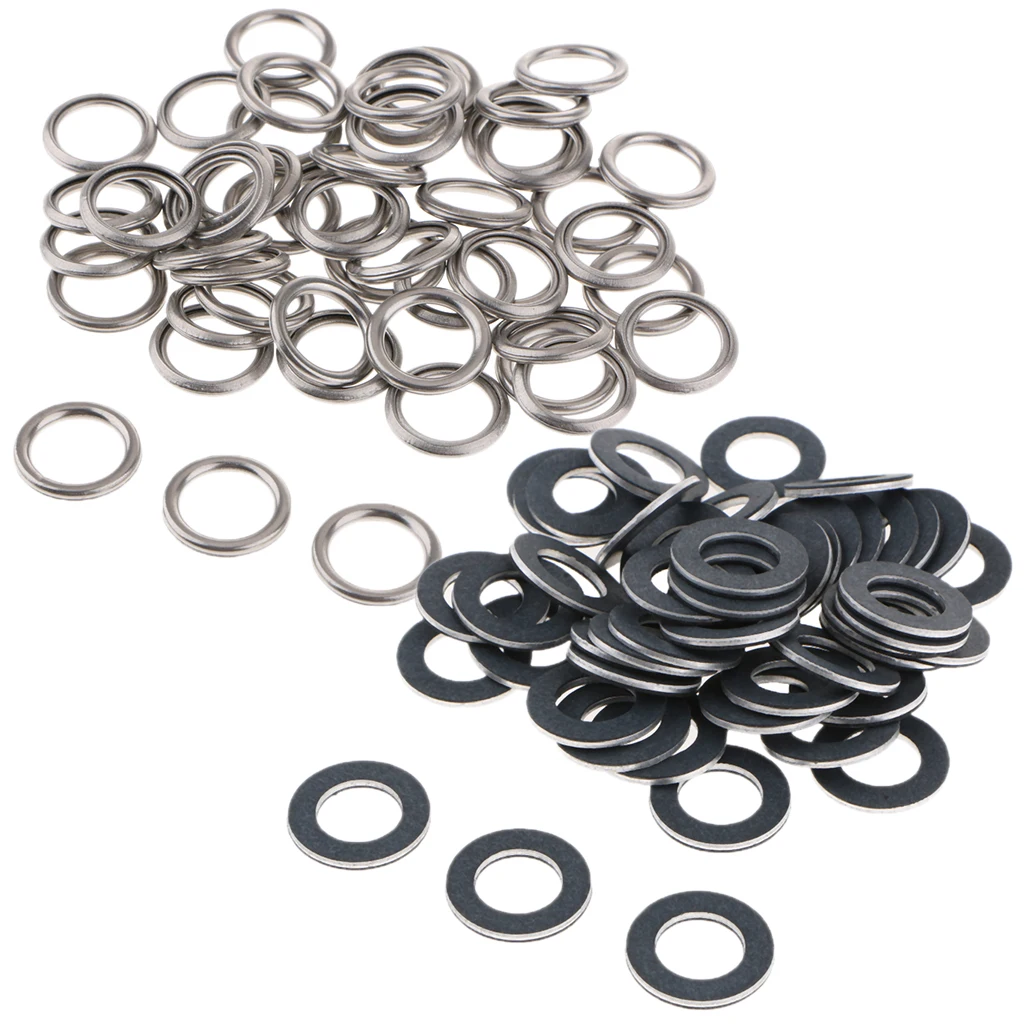 100x Oil Drain Plug Crush Washer Gaskets For Toyota 9043012031,35178-30010