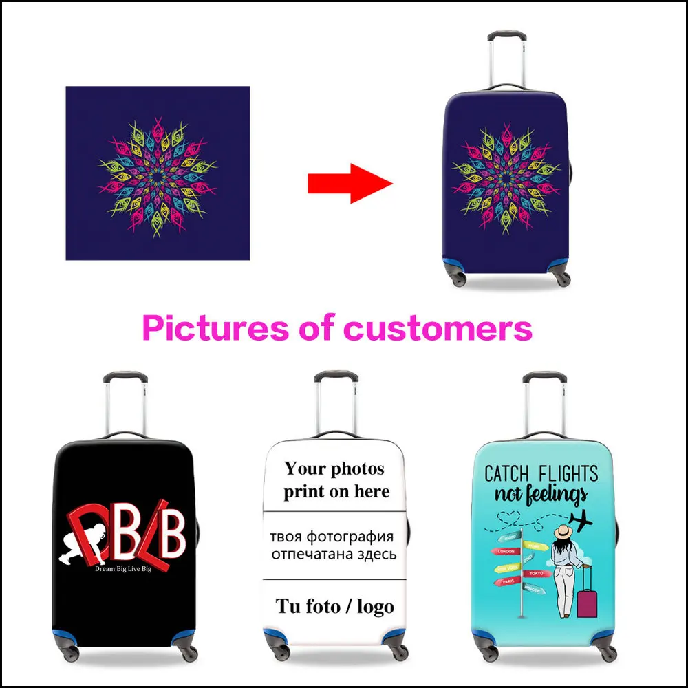 Спандекс высококачественные защитные чехлы для багажа толстые эластичные