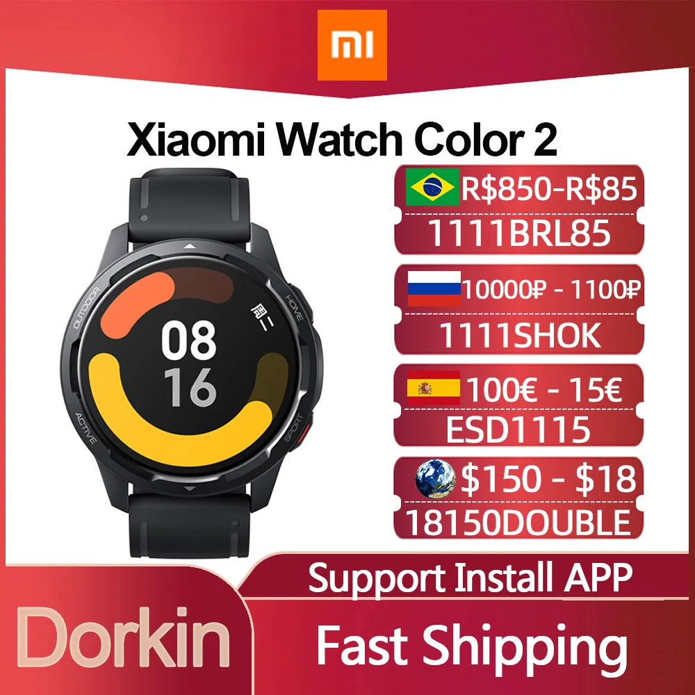 Часы Xiaomi Watch Color 2 117 спортивный режим 12 дней автономной работы GPS водостойкость 5