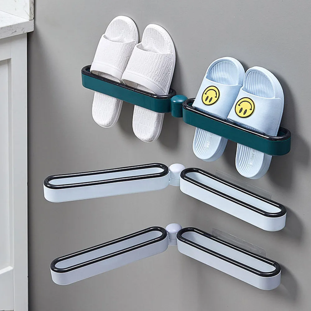 Стеллаж для тапочек в ванную комнату настенный держатель обуви туалете|Полки и стеллажи хранения| |