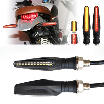 

4X Universal Motorcycle Led Flowing Water Blinker Rear Light IP68 Waterproof Sequential Turn Signals For Honda dio af18 dax