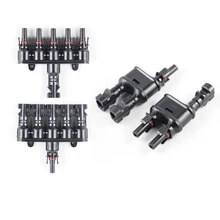2 пары M/FM MC4 T филиал панели солнечные Соединительный кабель муфта Combiner
