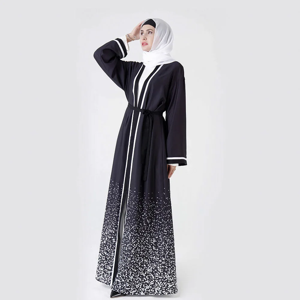 Открытый Абая в Дубае кимоно рукав кардиган ислам ic шарф длинные платья мусульманские женские пальто Абая Дубайский кафтан халат турецкий ислам