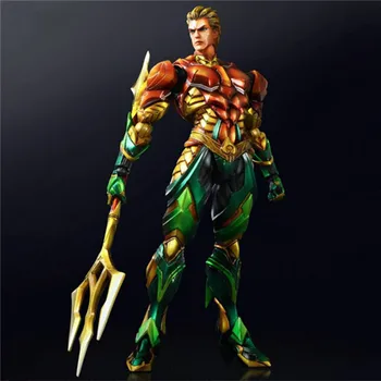 

Japanese Anime 25CM Play Arts PA Aquaman Super Hero Comic Series PVC Action Figure Collectible Model Toys Doll Gift Brinquedos